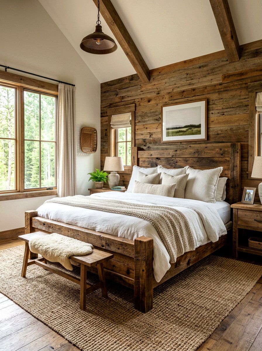 Rustic Reclaimed Wood Bedroom - 30 western bedroom ideas
