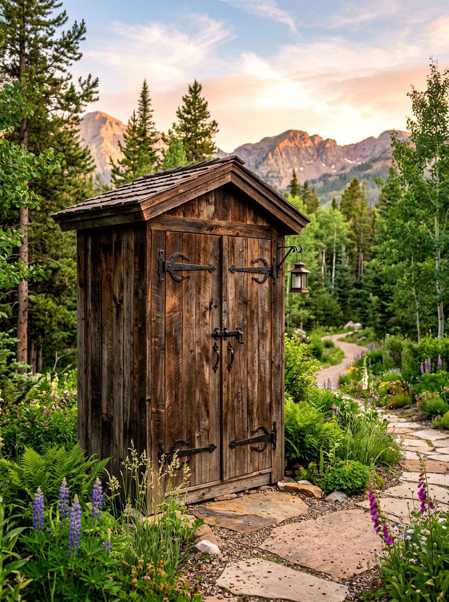 Rustic Reclaimed Wood Closet - 30 outdoor broom closet ideas