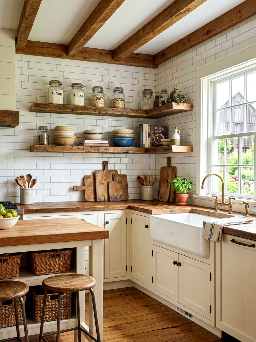 Rustic Reclaimed Wood Corner Shelf - 30 corner bookshelf ideas