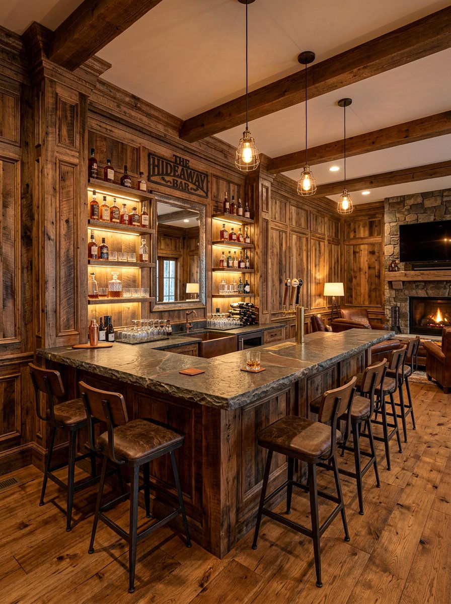 Rustic Reclaimed Wood Paneling - 30 wall panel molding ideas