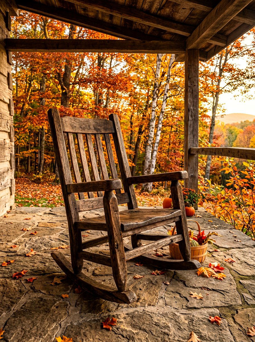 Rustic Reclaimed Wood Rocker - 30 porch rocking chair ideas