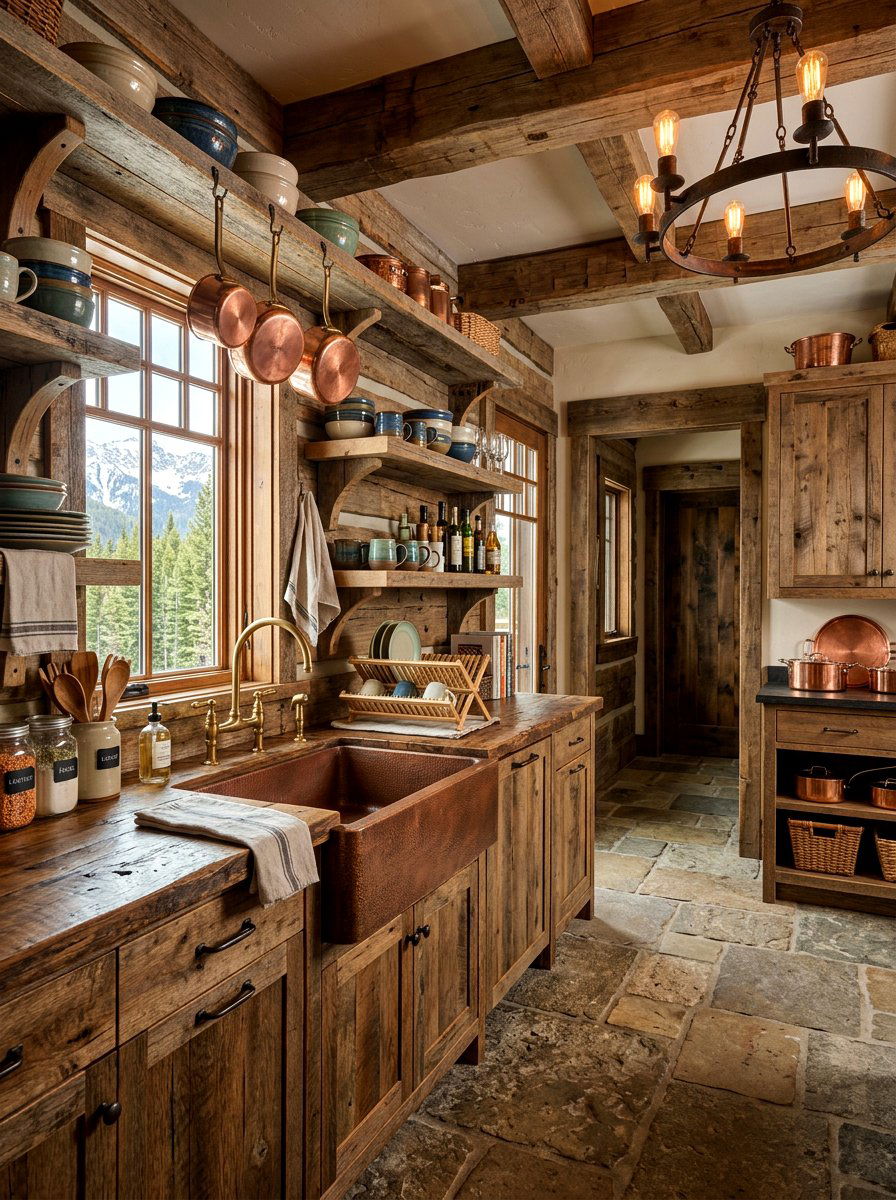 Rustic Reclaimed Wood Scullery - 30 walk in scullery ideas