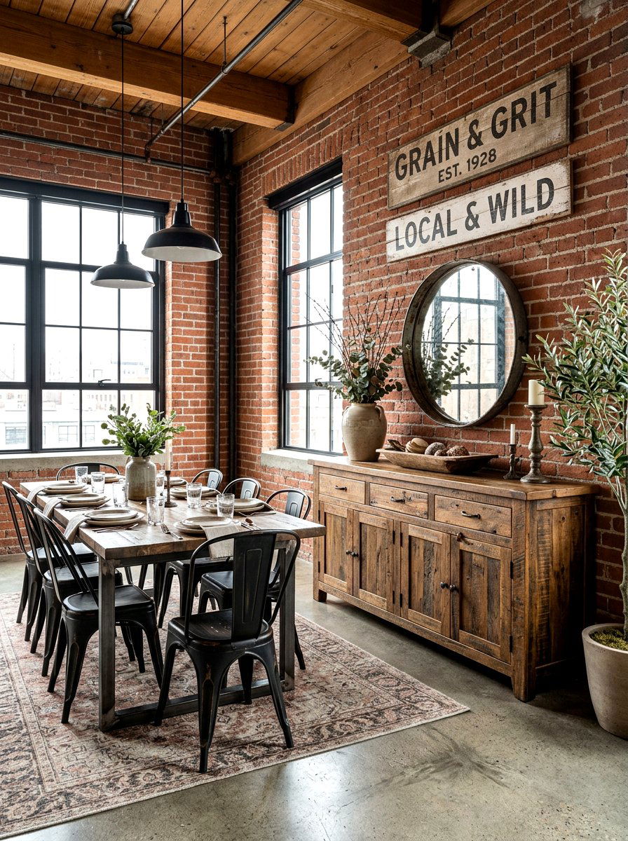 Rustic Reclaimed Wood Sideboard - 30 sideboard dining room ideas