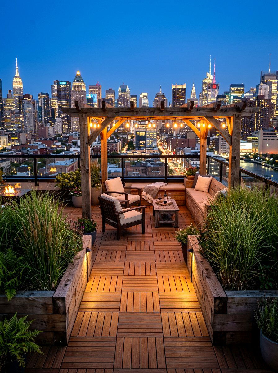 Rustic Rooftop Deck - 30 rustic deck ideas