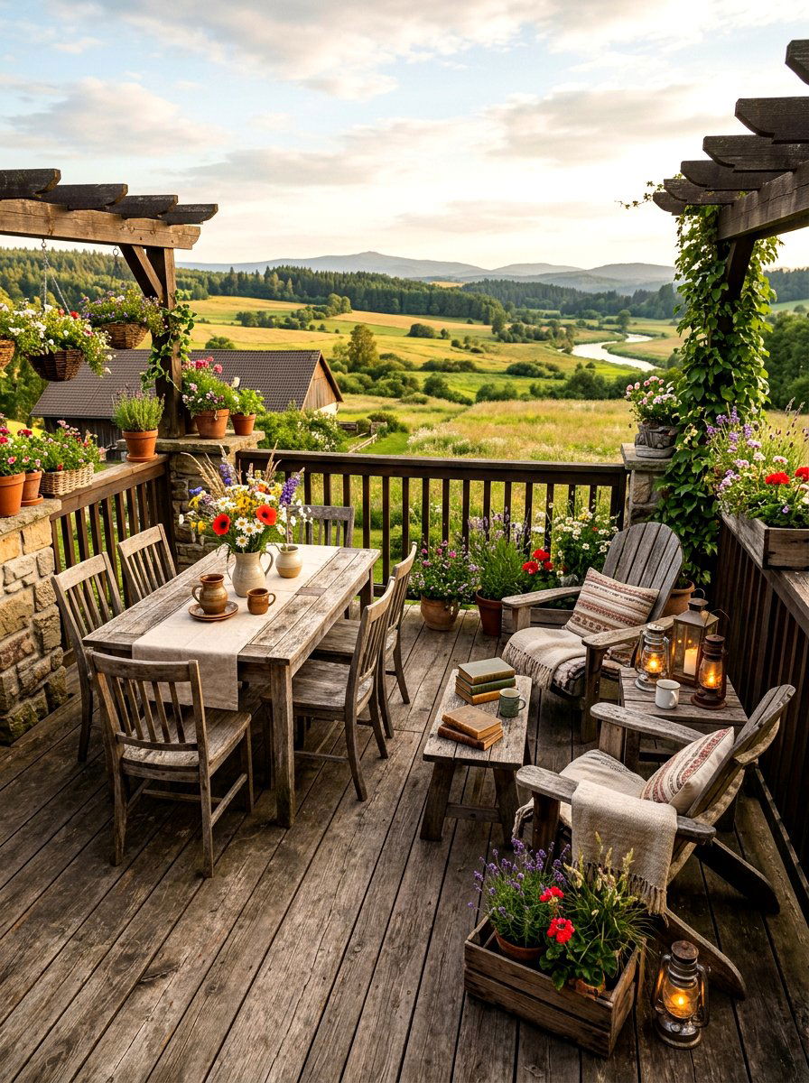 Rustic Rooftop Patio - 30 rooftop patio garden ideas