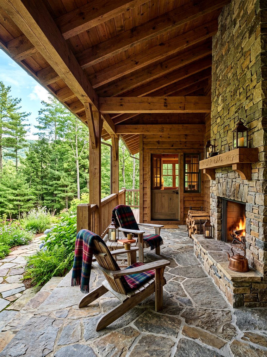 Rustic Side Porch - 30 side porch ideas
