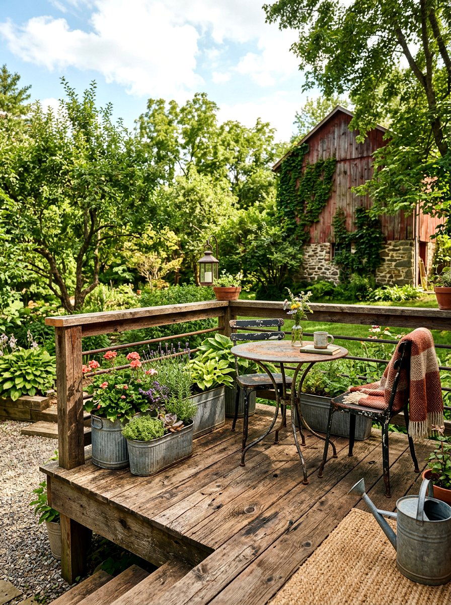 Rustic Small Deck - 30 small deck ideas