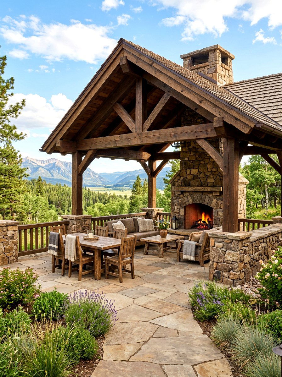 Rustic Stone Cabana - 30 pool cabana patio ideas