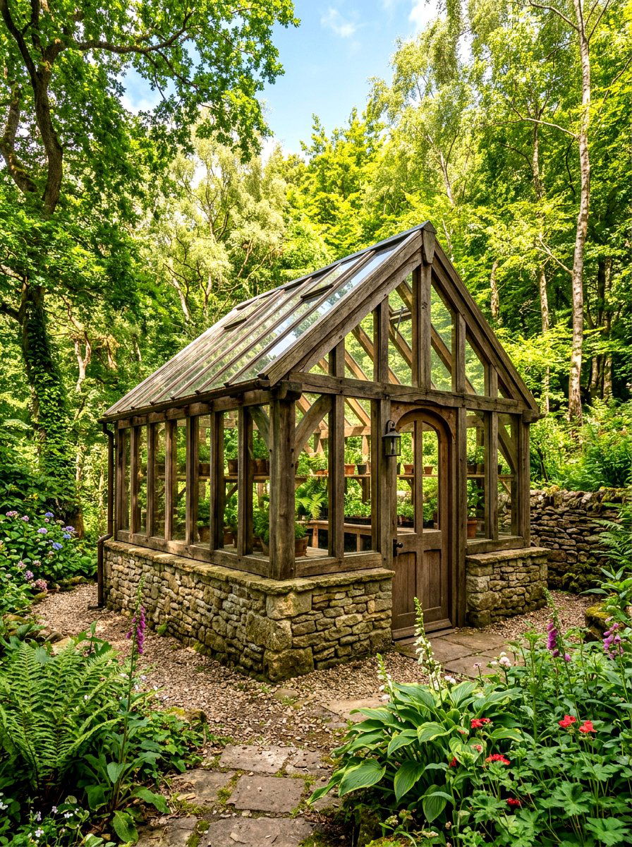 Rustic Stone Greenhouse - 30 greenhouse ideas