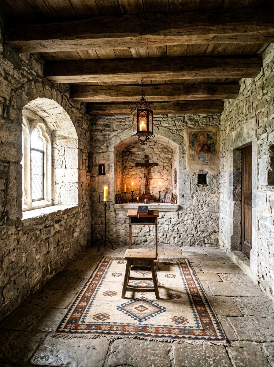 Rustic Stone Prayer Room - 30 prayer room ideas