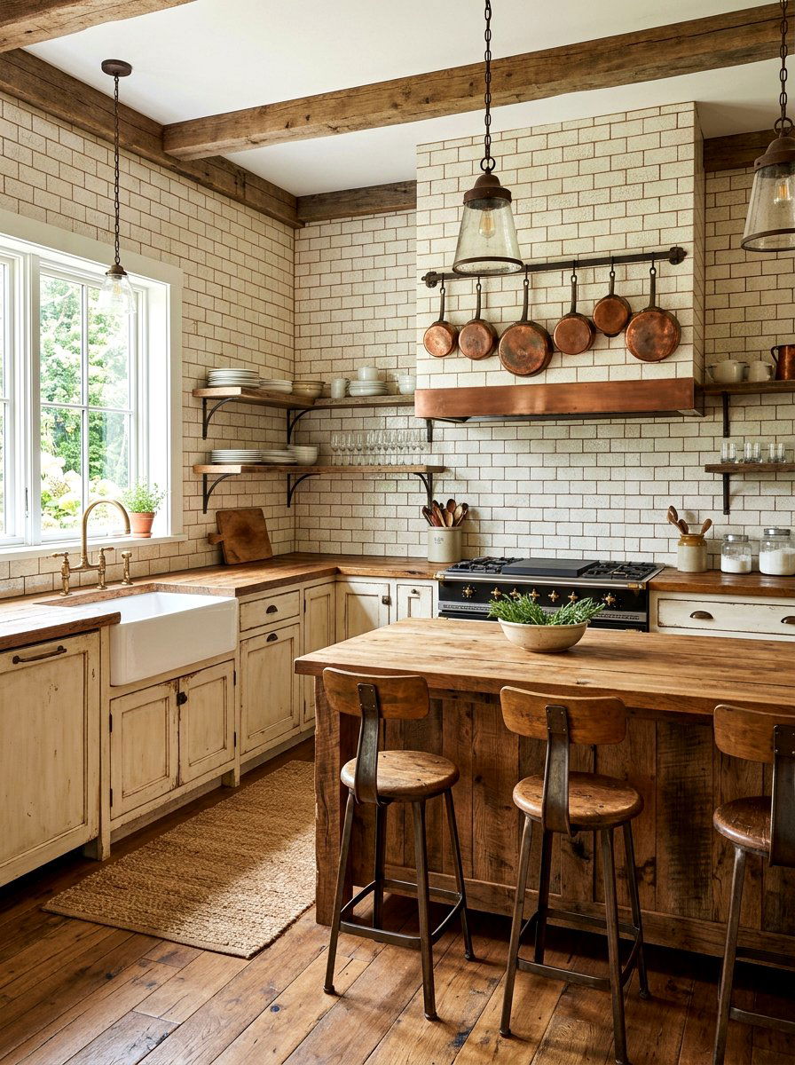 Rustic Subway Tile Kitchen - 30 subway tile kitchen ideas
