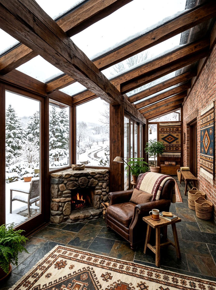 Rustic Sunroom - 30 sunroom decor ideas