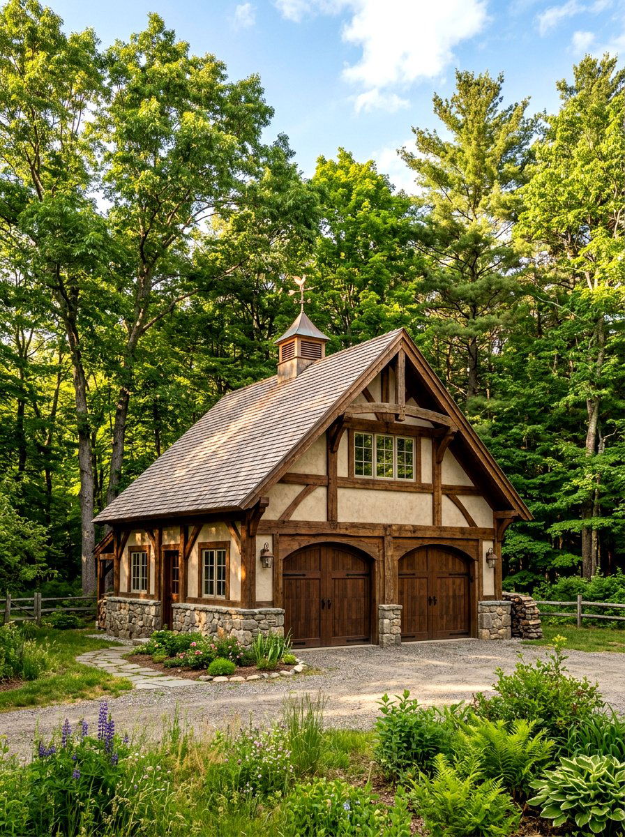 Rustic Timber Frame Carriage House - 30 carriage house ideas