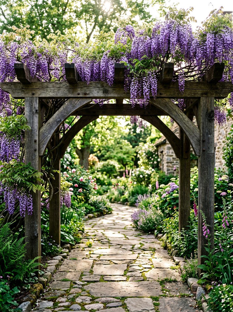 Rustic Timber Trellis - 30 attached patio cover ideas