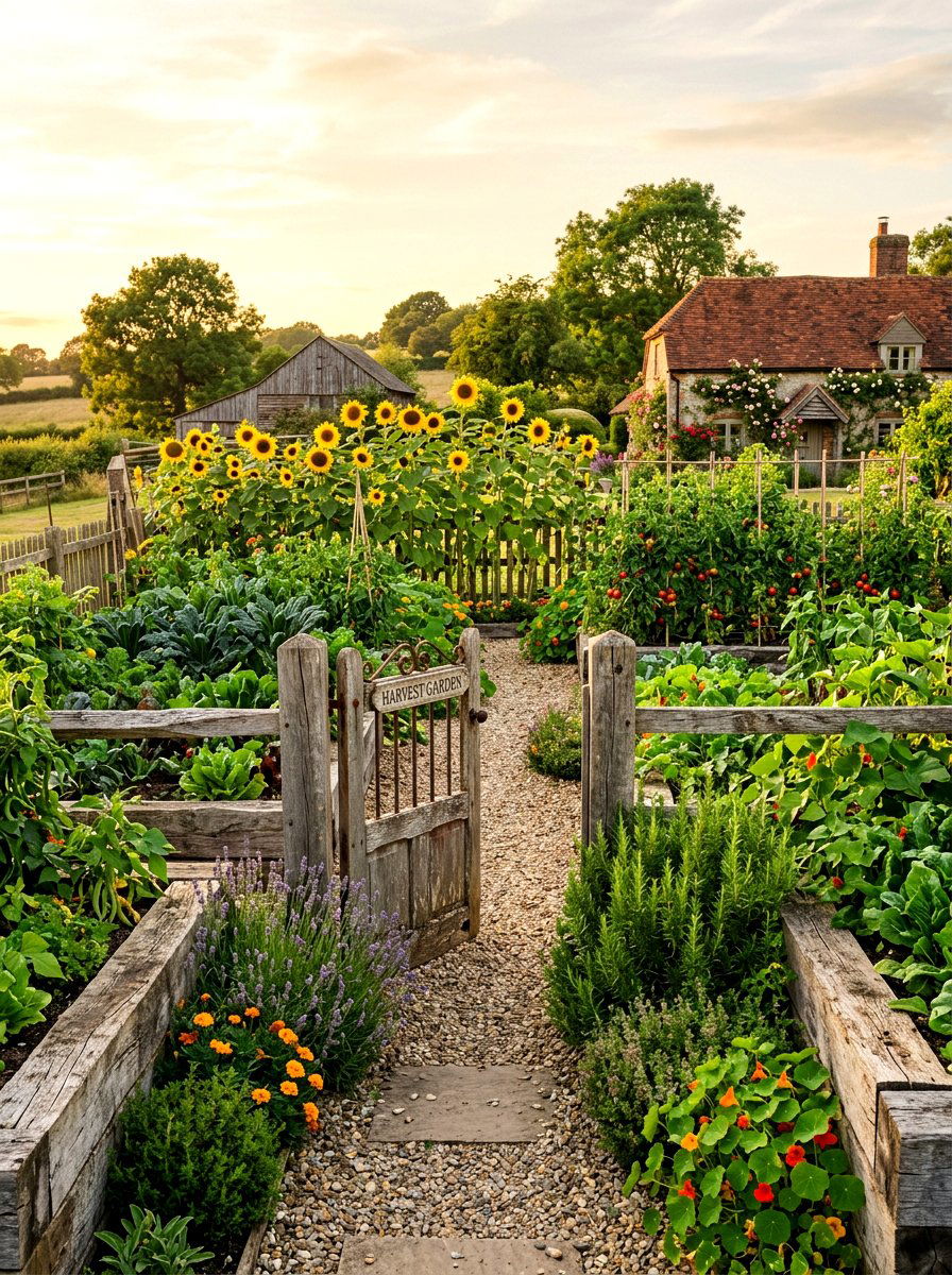 Rustic Vegetable Garden - 30 backyard vegetable garden ideas