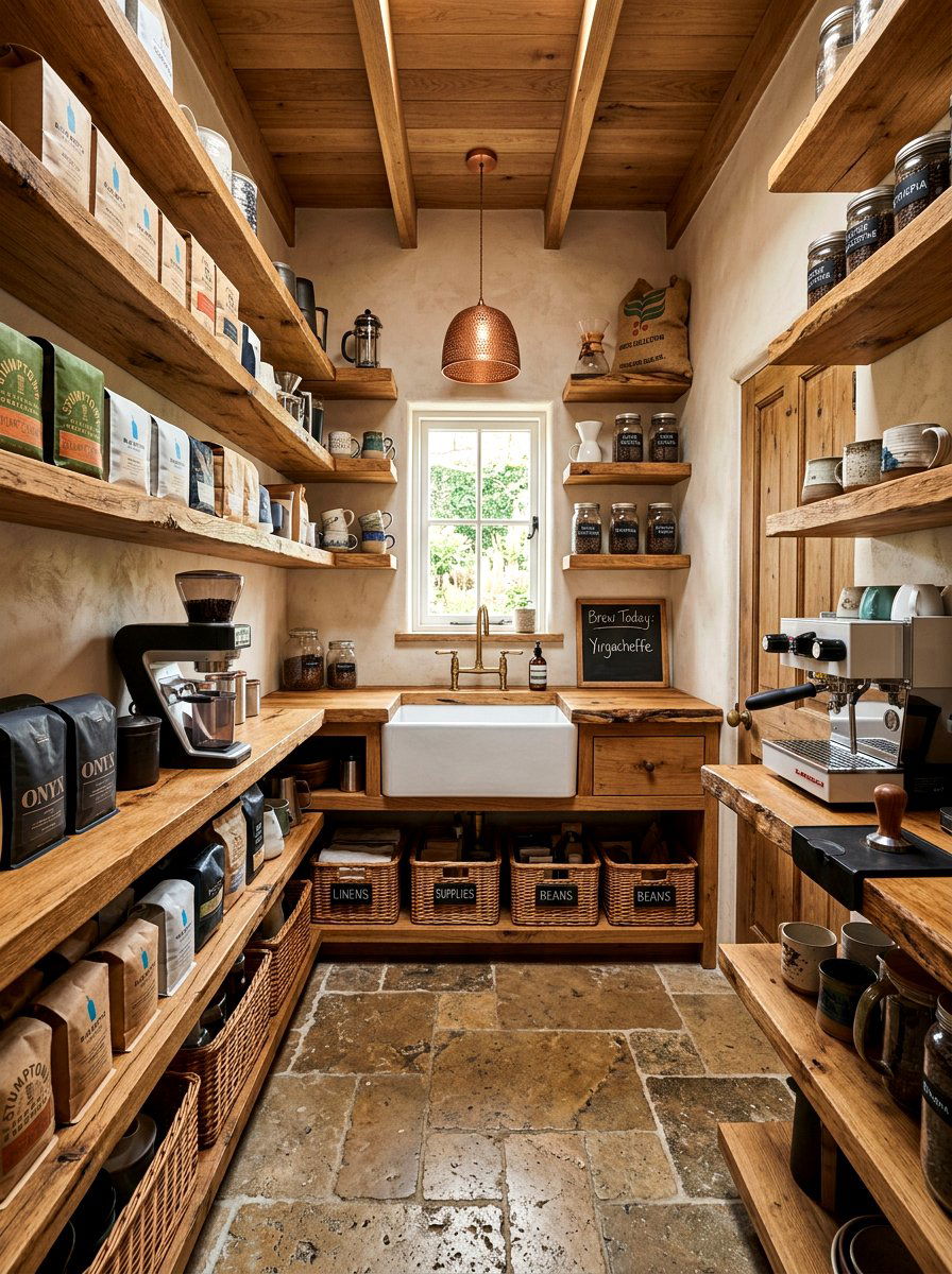 Rustic Walk In Pantry Coffee - 30 walk in pantry cafe ideas