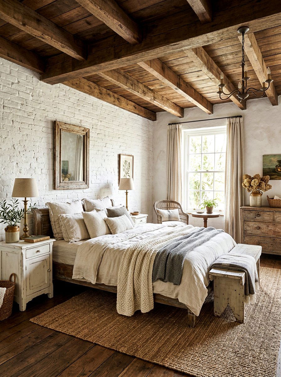 Rustic White Bedroom - 30 white bedroom ideas