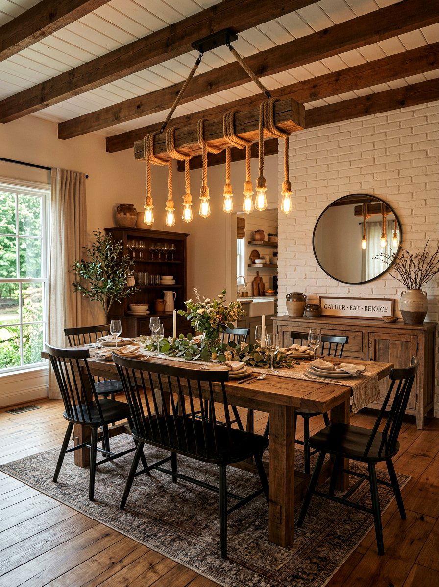 Rustic Wood Beam Chandelier - 30 statement chandelier ideas