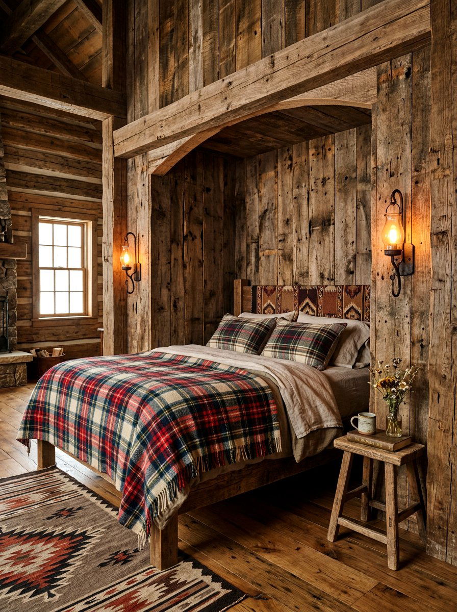 Rustic Wood Bed Alcove - 30 bed nook alcove ideas