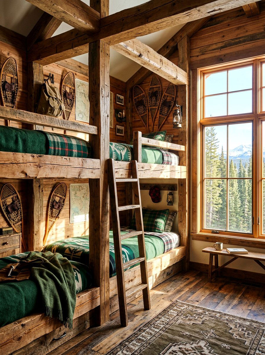Rustic Wood Built In Bunk Beds - 30 built in bunk room ideas