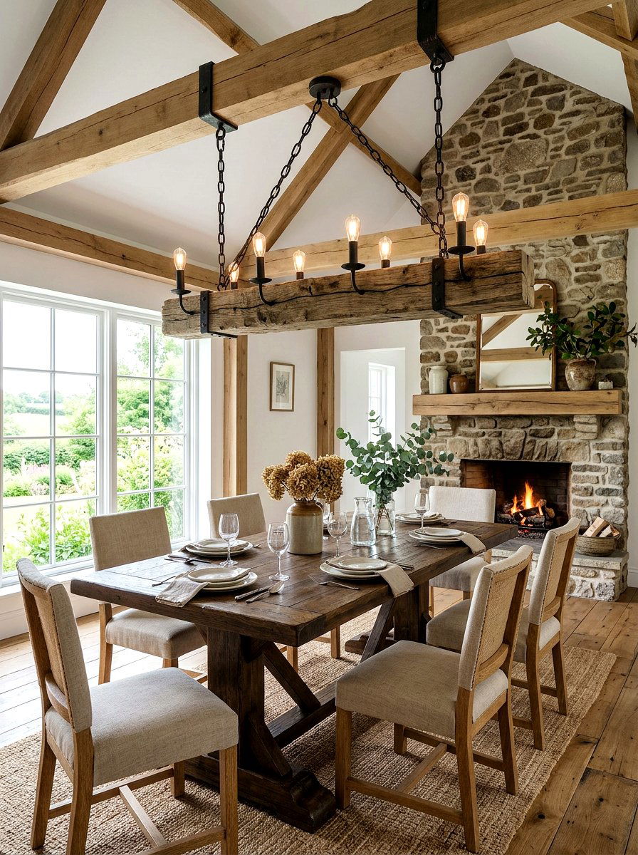 Rustic Wood Chandelier - 30 dining room chandelier ideas