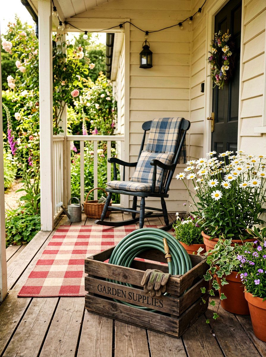 Rustic Wood Crate - 30 hose storage ideas