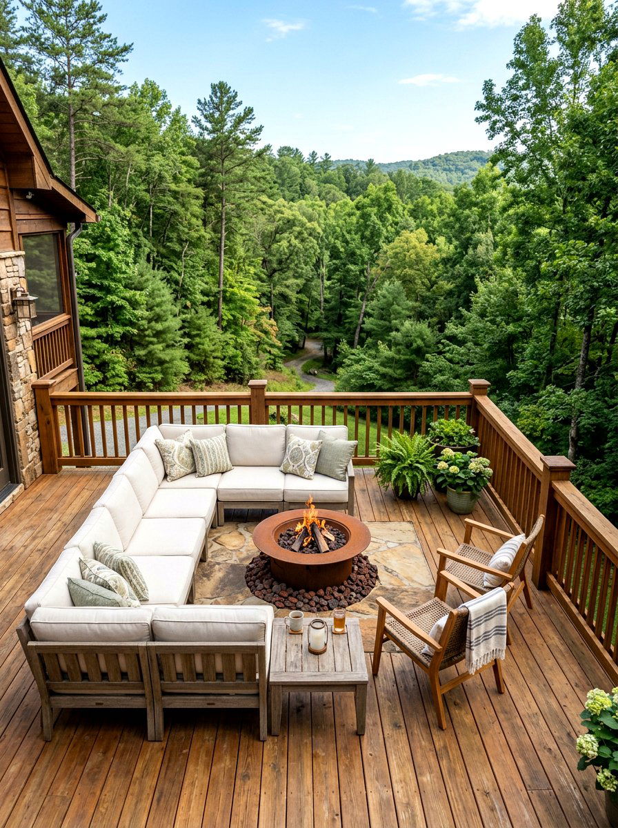 Rustic Wood Deck - 30 sunset hosting patio ideas