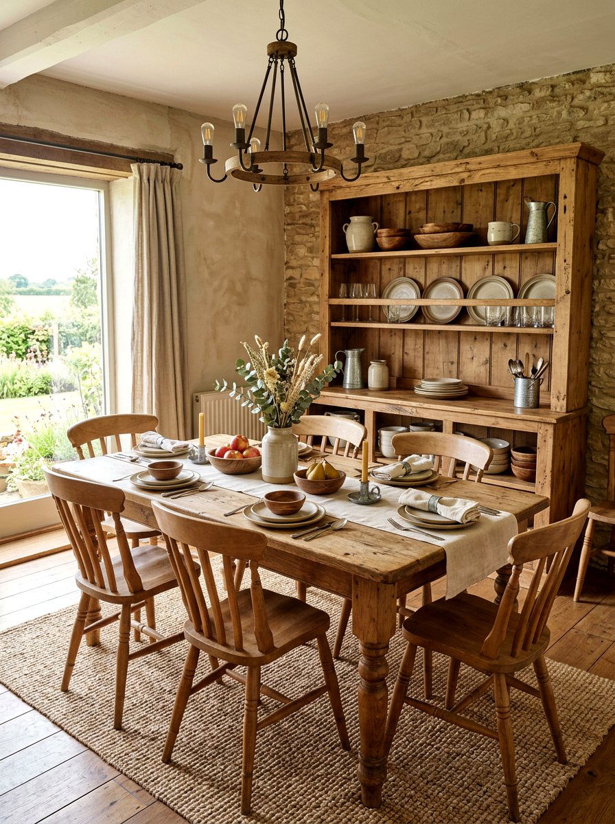 Rustic Wood Dining Hutch - 30 china hutch styling ideas