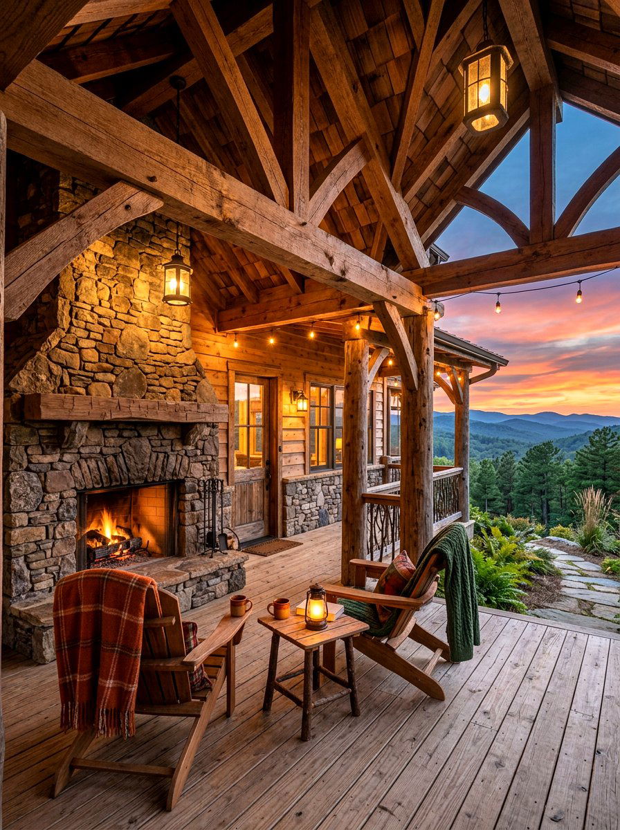Rustic Wood Front Porch Roof - 30 front porch roof ideas