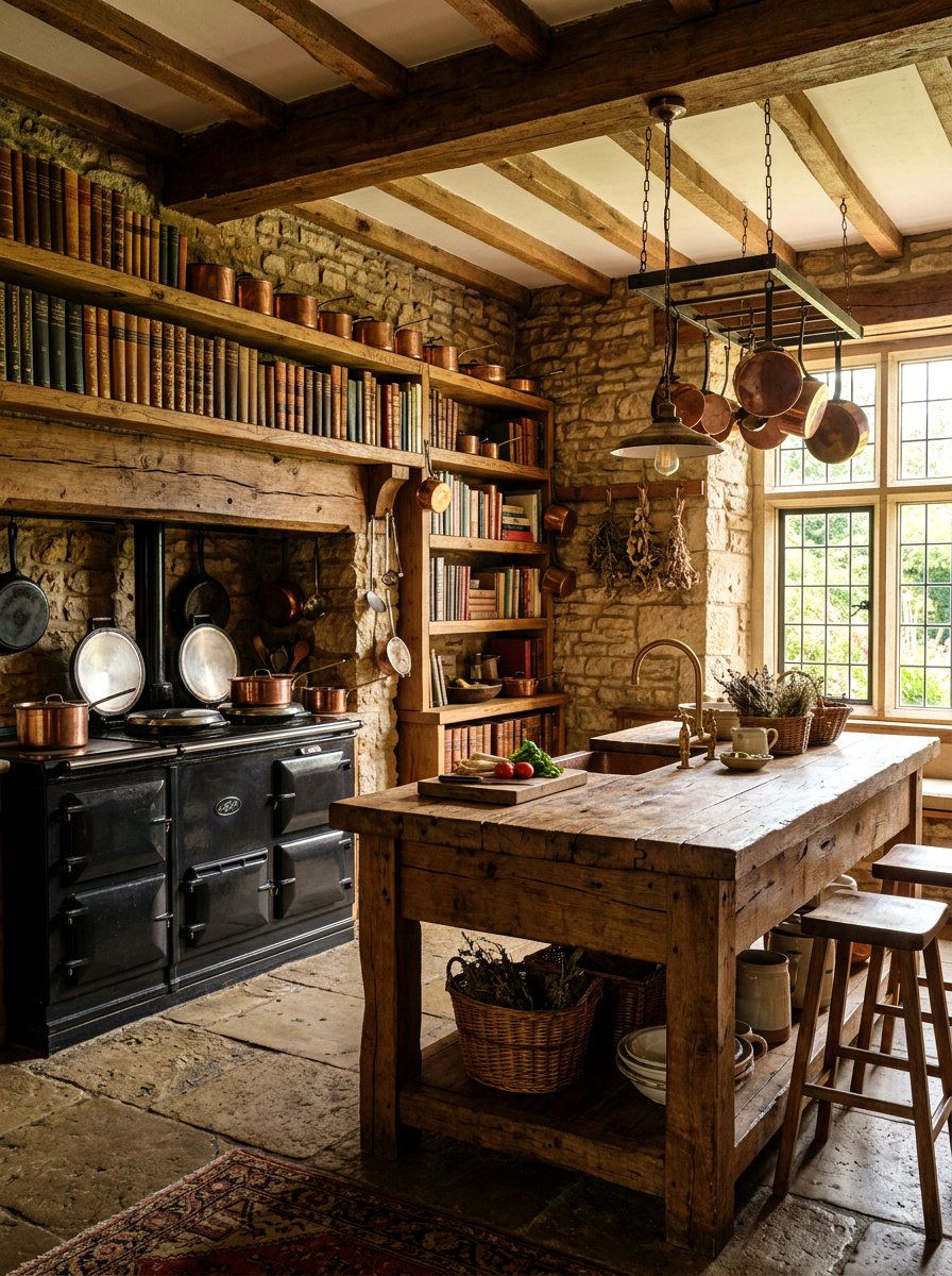 Rustic Wood Kitchen Library - 30 library kitchen ideas
