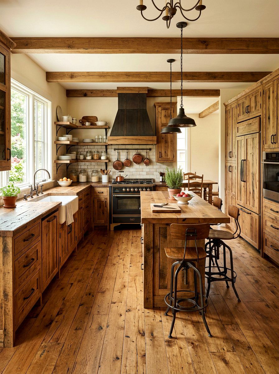 Rustic Wood Kitchen - 30 cottage kitchen ideas