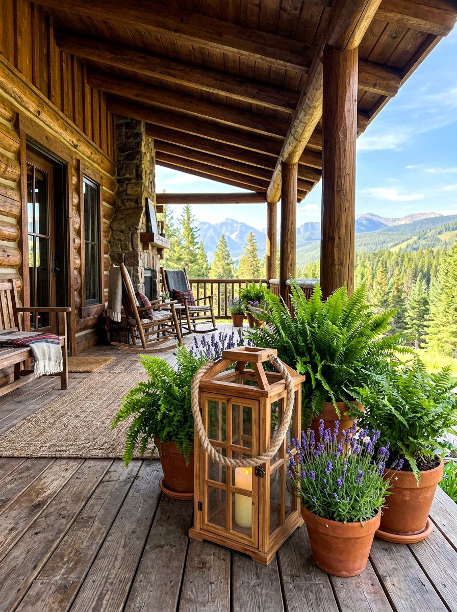 Rustic Wood Lantern On Porch - 30 porch lantern styling ideas aesthetic