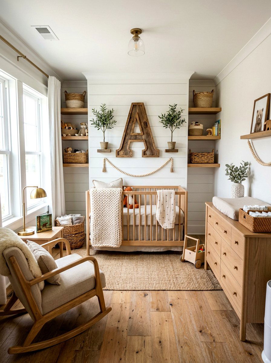Rustic Wood Monogram - 30 monogram nursery ideas