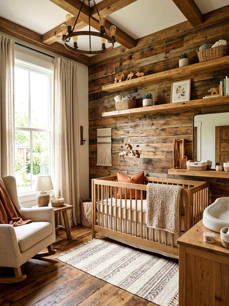 Rustic Wood Nursery - 30 vintage baby room ideas