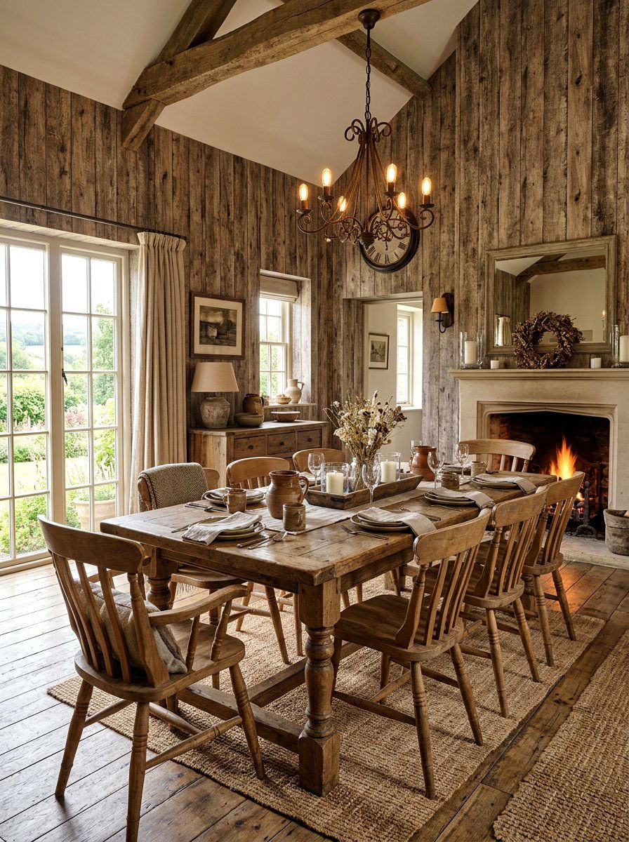 Rustic Wood Plank Effect - 30 wallpaper decor ideas