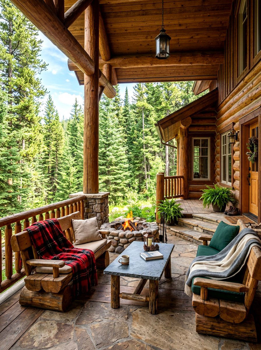 Rustic Wood Porch Furniture - 30 porch lounge ideas