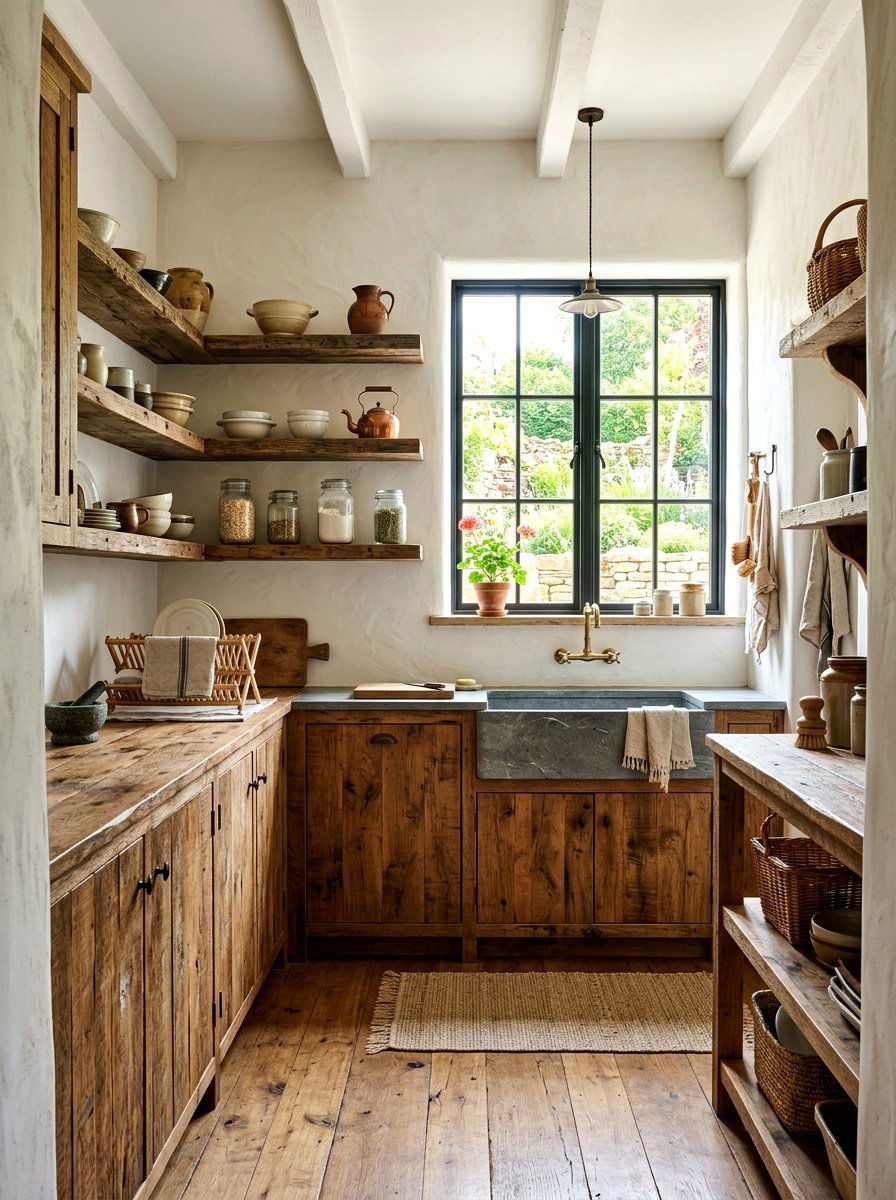Rustic Wood Scullery - 30 scullery aesthetic ideas