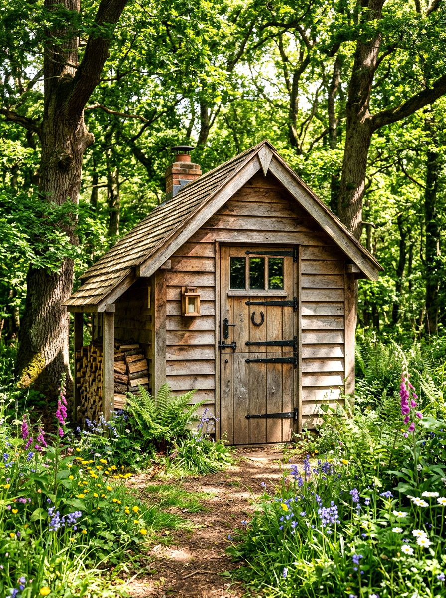 Rustic Wood Shed - 30 garden shed ideas