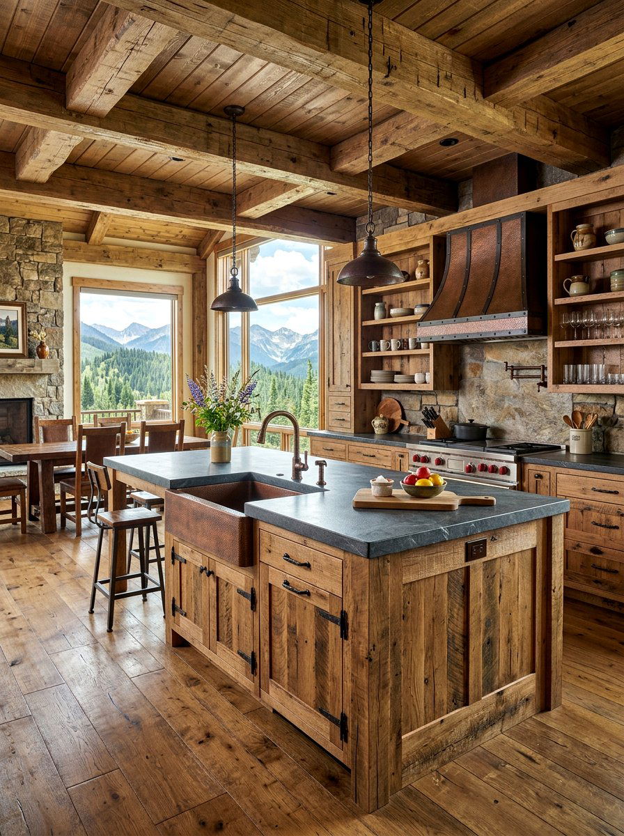 Rustic Wood Soapstone Kitchen - 30 soapstone kitchen ideas