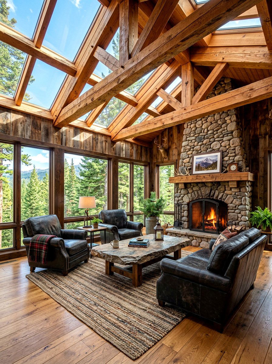 Rustic Wood Sunroom - 30 enclosed patio sunroom ideas