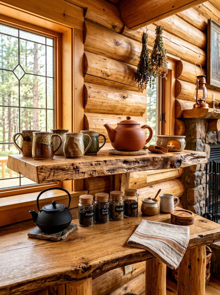 Rustic Wood Tea - 30 tea station ideas