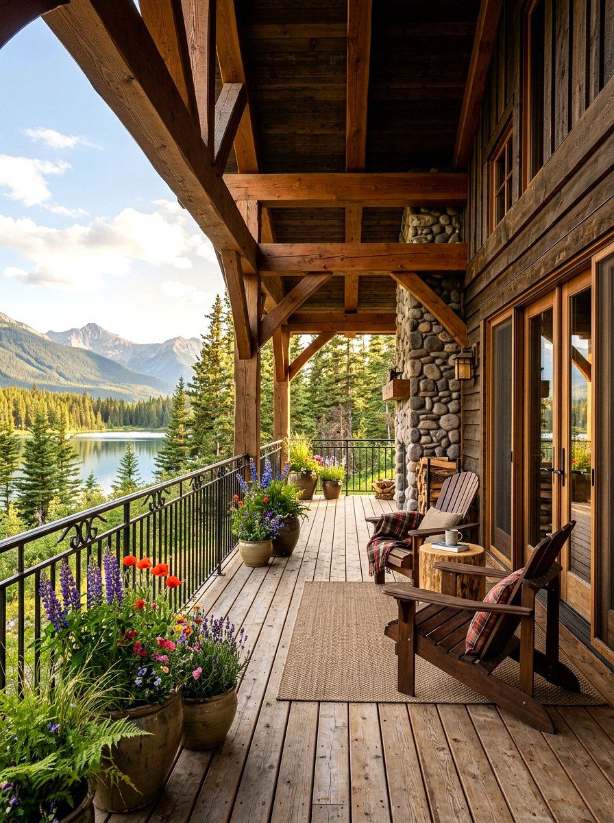 Rustic Wood Walkout Patio - 30 walkout basement patio ideas