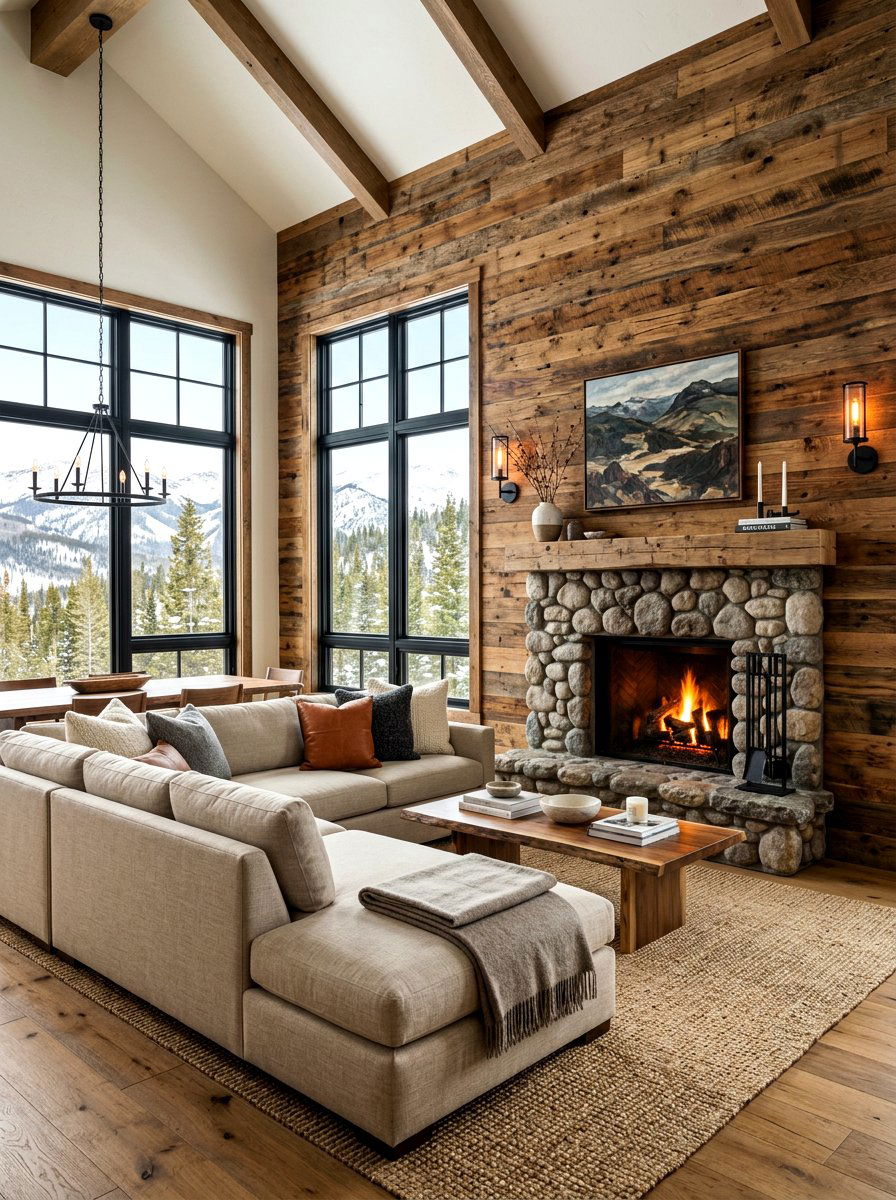 Rustic Wood Walls - 30 ski chalet decor ideas
