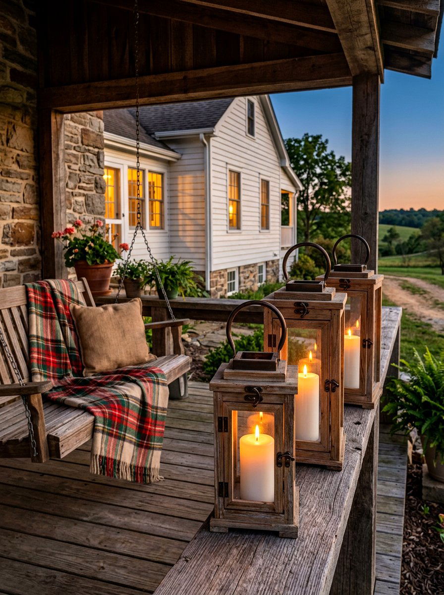 Rustic Wooden Lanterns - 30 outdoor candle lantern ideas