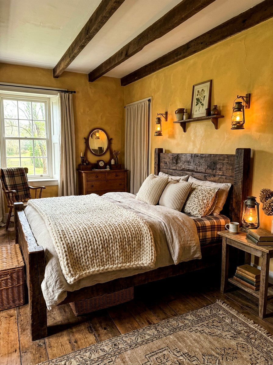 Rustic Yellow Bedroom - 30 soft yellow bedroom ideas