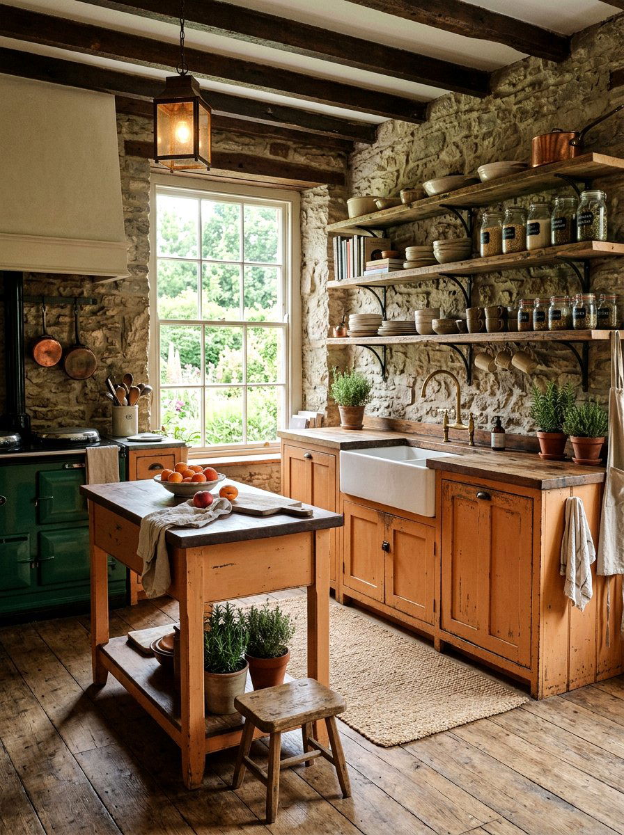 Rustic apricot kitchen - 30 apricot kitchen ideas