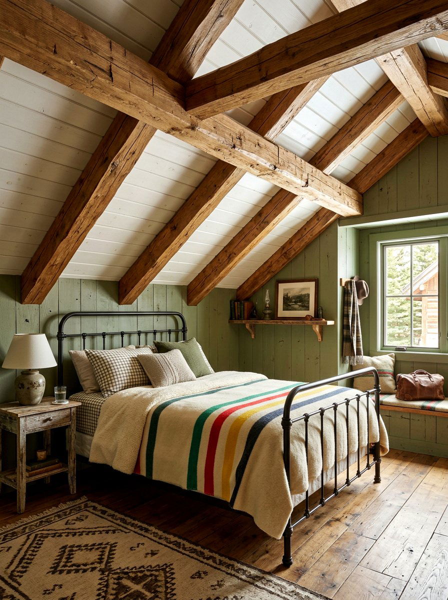 Rustic attic guest space - 30 attic guest room ideas