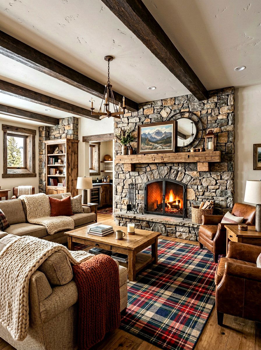 Rustic basement family space - 30 basement family lounge ideas