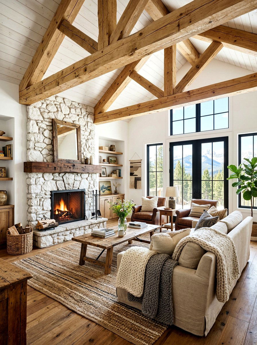 Rustic bright living room - 30 sun washed living room ideas
