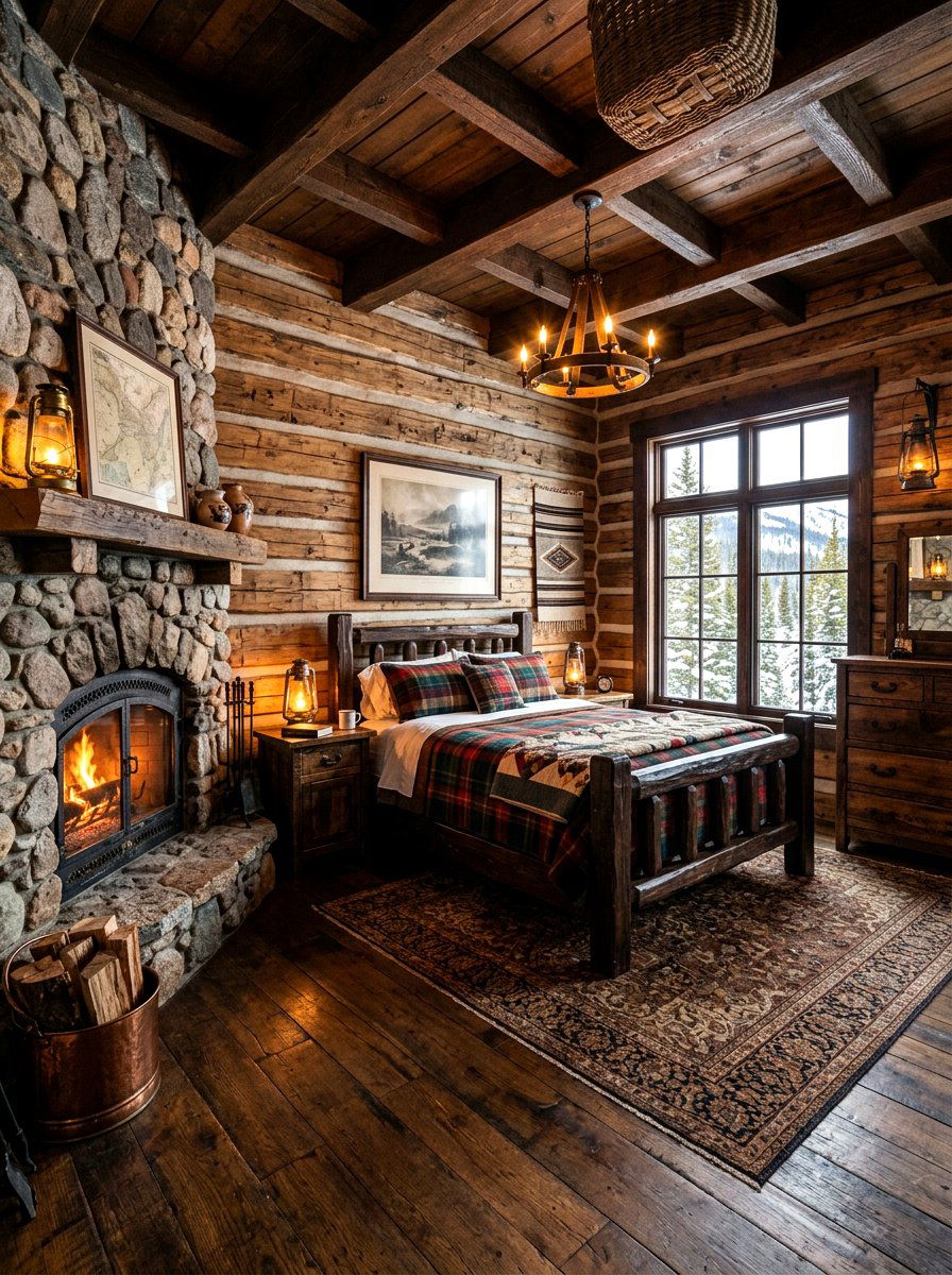 Rustic cabin bedroom - 30 fairytale bedroom aesthetic ideas